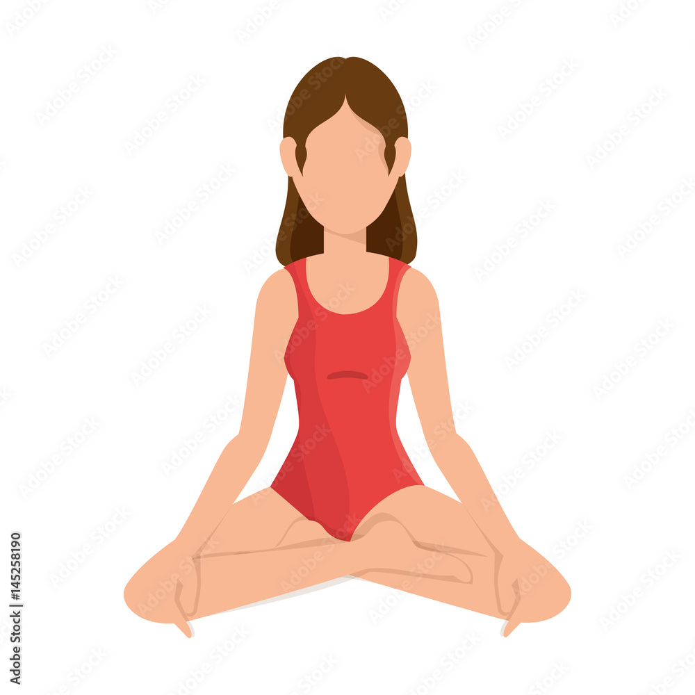woman practicing yoga character vector illustration design woman practicing yoga character vector illustration design