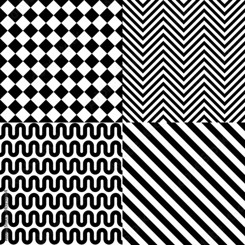 Seamless abstract pattern set