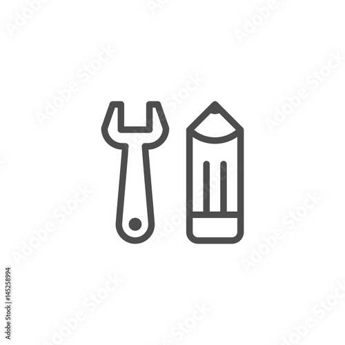 Technical drawing line icon