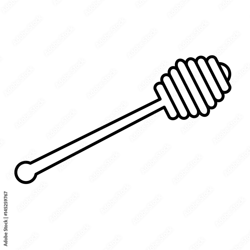 Honey spoon isolated icon vector illustration design