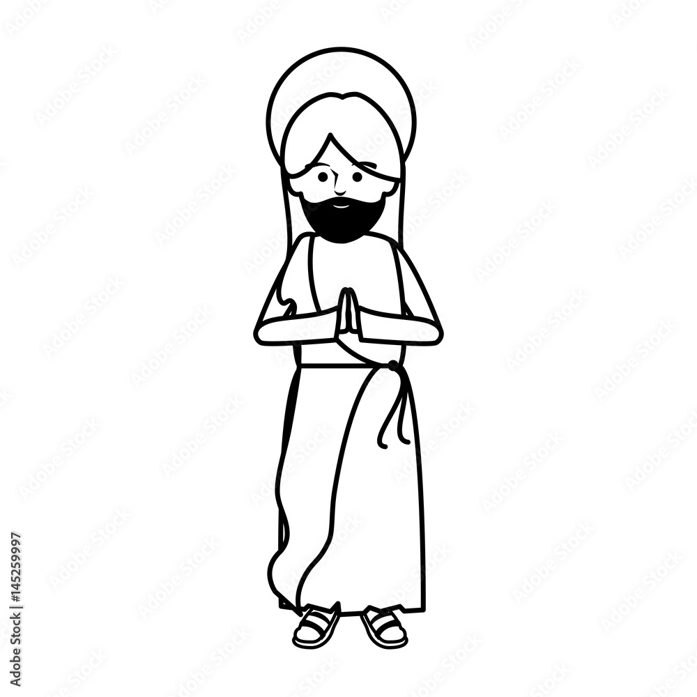 jesuschrist avatar character icon vector illustration design jesuschrist avatar character icon vector illustration design