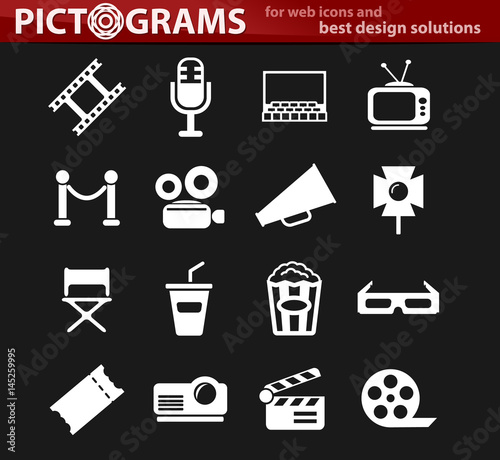 cinema icon set