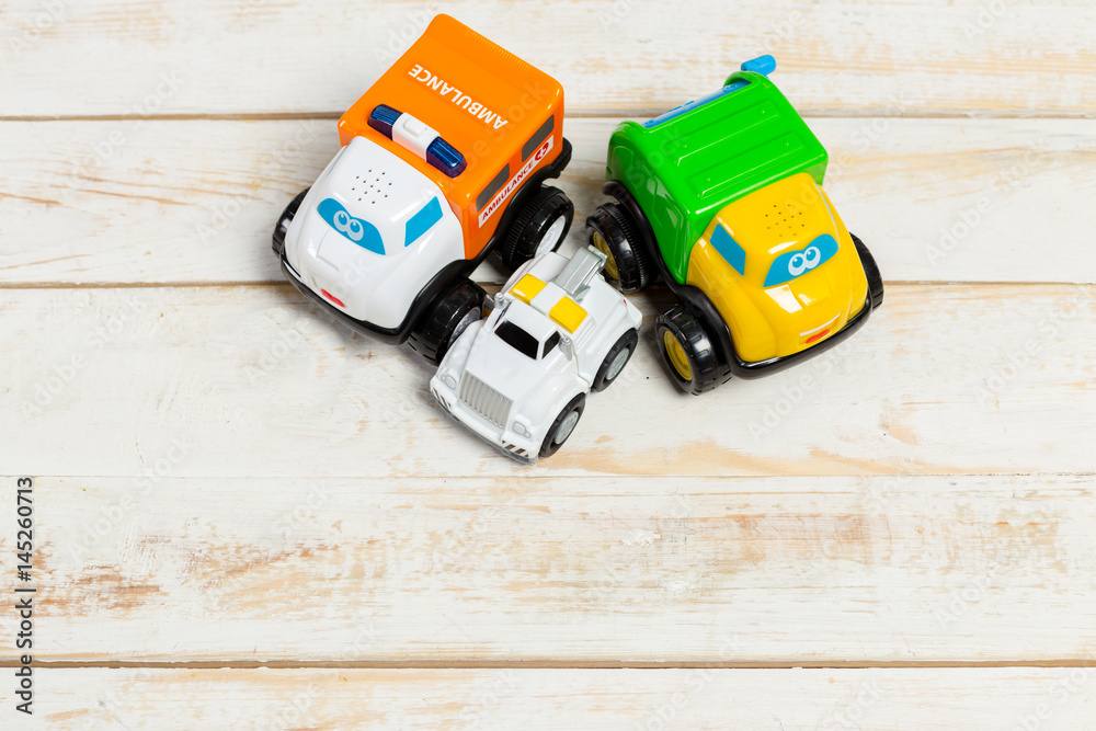 Obraz premium children toys, top view