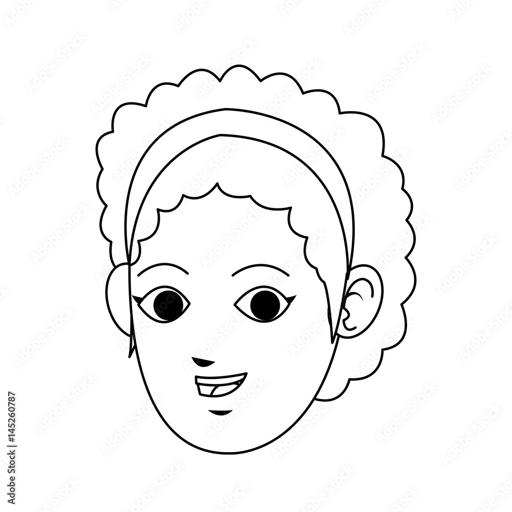 face of young woman cartoon icon image vector illustration design face of young woman cartoon icon image vector illustration design