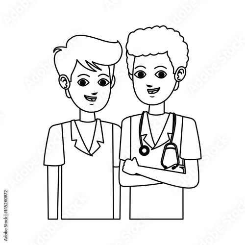 young male medical doctor icon image vector illustration design 