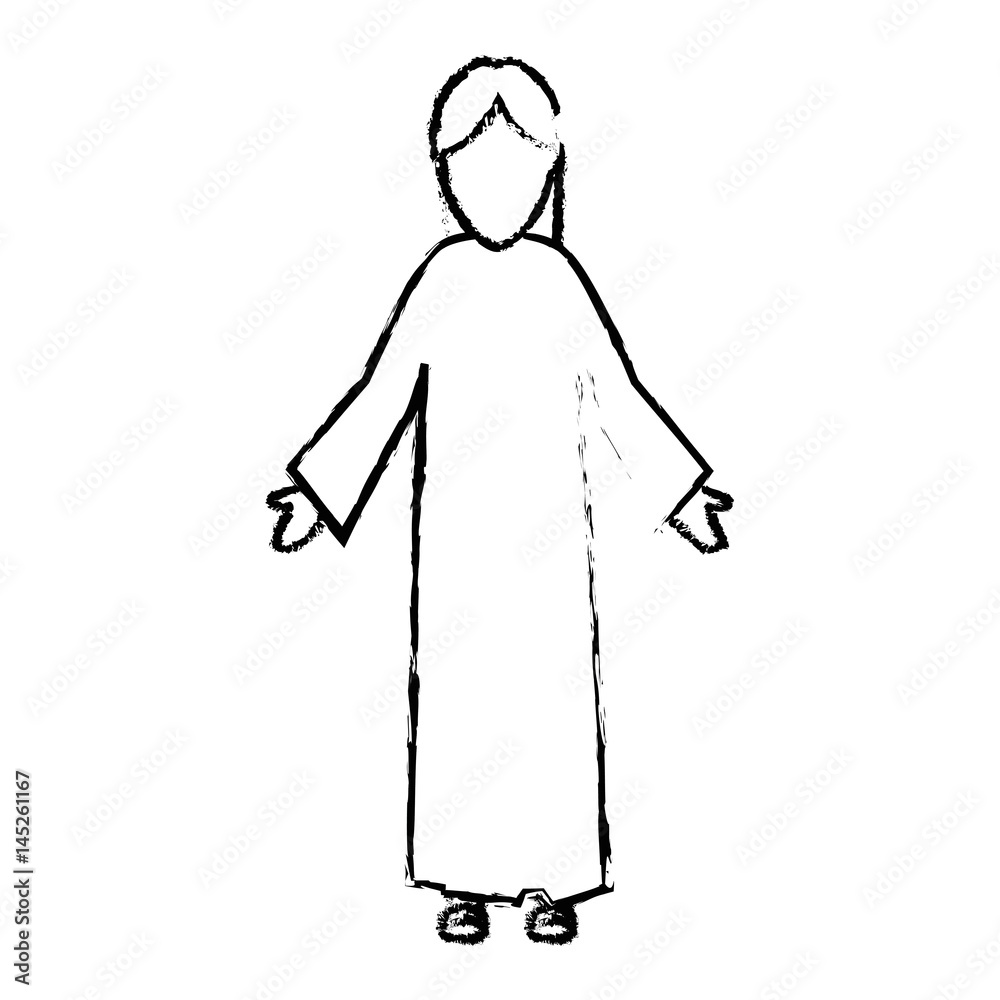 jesuschrist avatar character icon vector illustration design