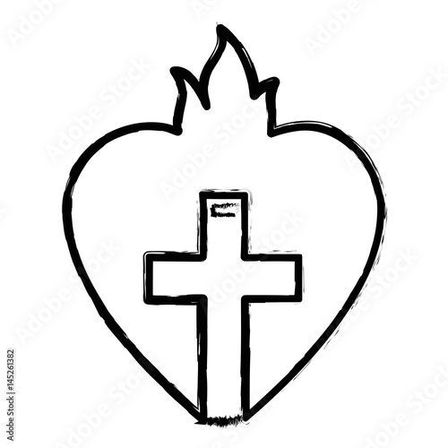 sacred jesus heart icon vector illustration design