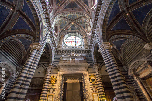 Interior of Siena Cathedral in Tuscany  Italy