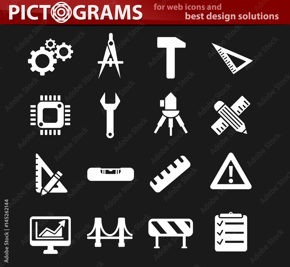 Obraz premium engineering icon set