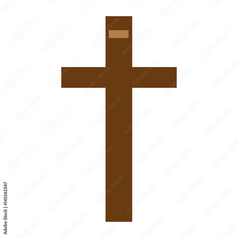 christian cross isolated icon vector illustration design