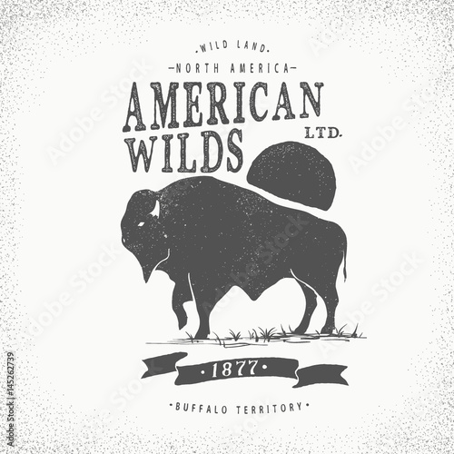 buffalo retro label