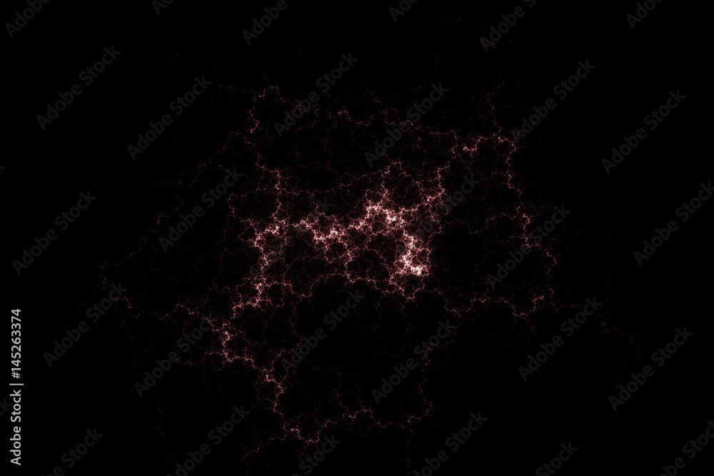 Red lightning design. Abstract background. Isolated on black background.