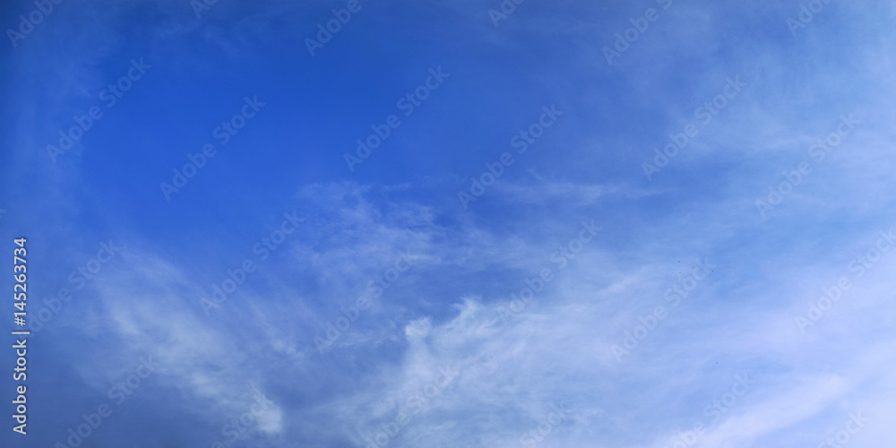 Blue sky clear background and panorama scene