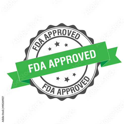 Fda approved stamp illustration