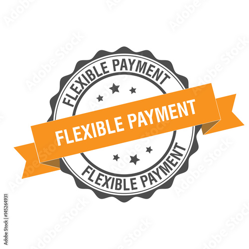 Flexible payment stamp illustration