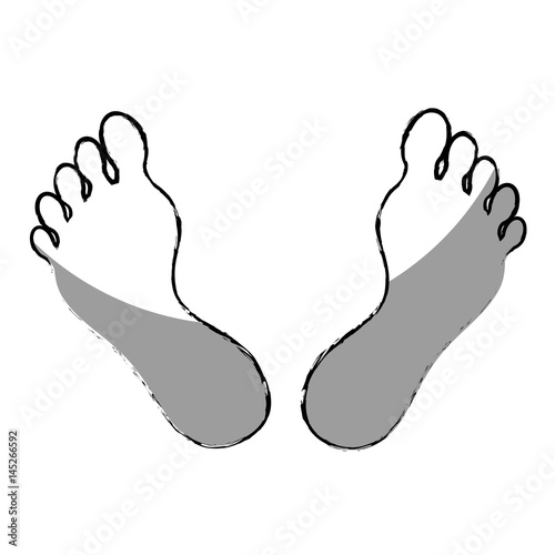 human foot plant icon vector illustration design