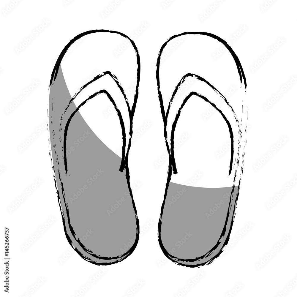 spa flip flops icon vector illustration design