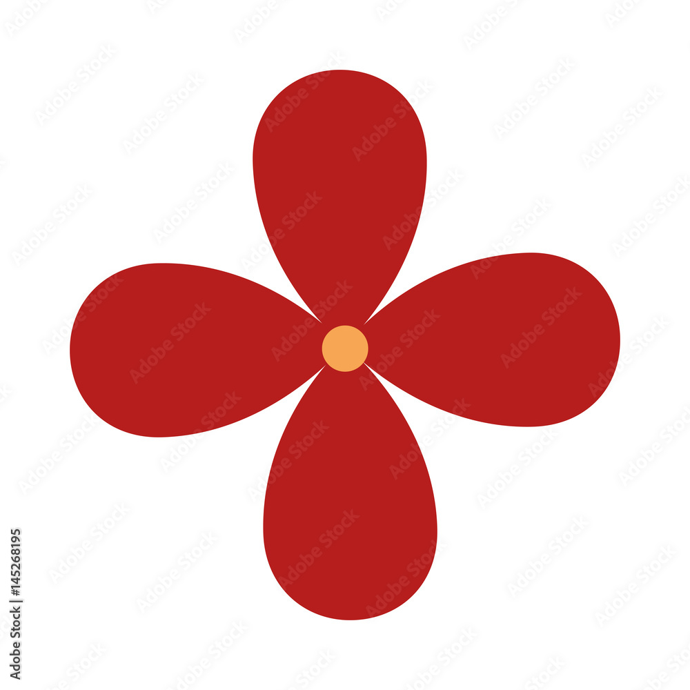 cute flower isolated icon vector illustration design