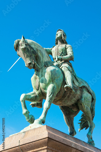 Monument of Jeanne d Arc  Joan of Arc  on Place du Martroi in Orleans  France