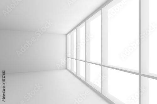 Wallpaper Mural Empty white office room with large window Torontodigital.ca