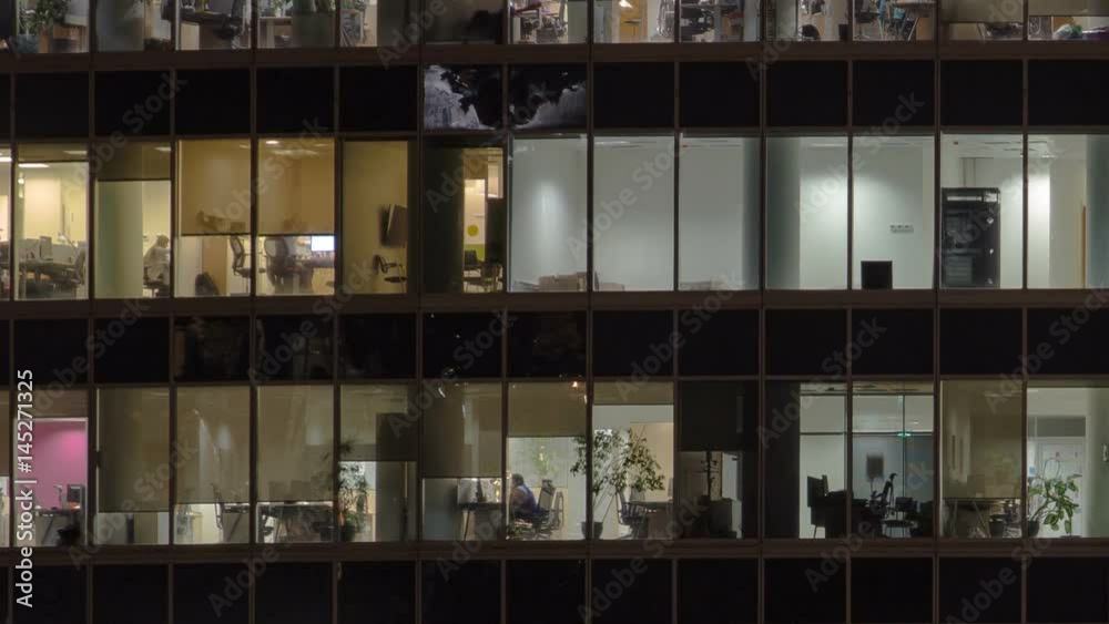 Windows in Skyscrapers International Business Center City at night timelapse, Moscow, Russia Windows in Skyscrapers International Business Center City at night timelapse, Moscow, Russia