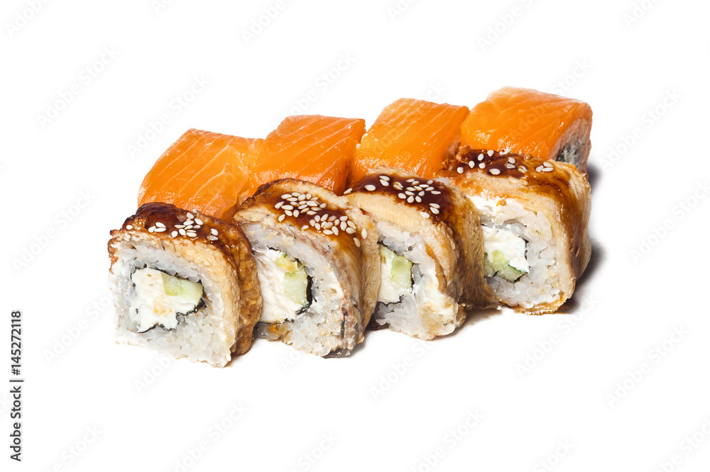 sushi on a white background sushi on a white background