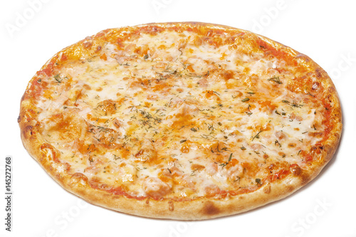 pizza on a white background