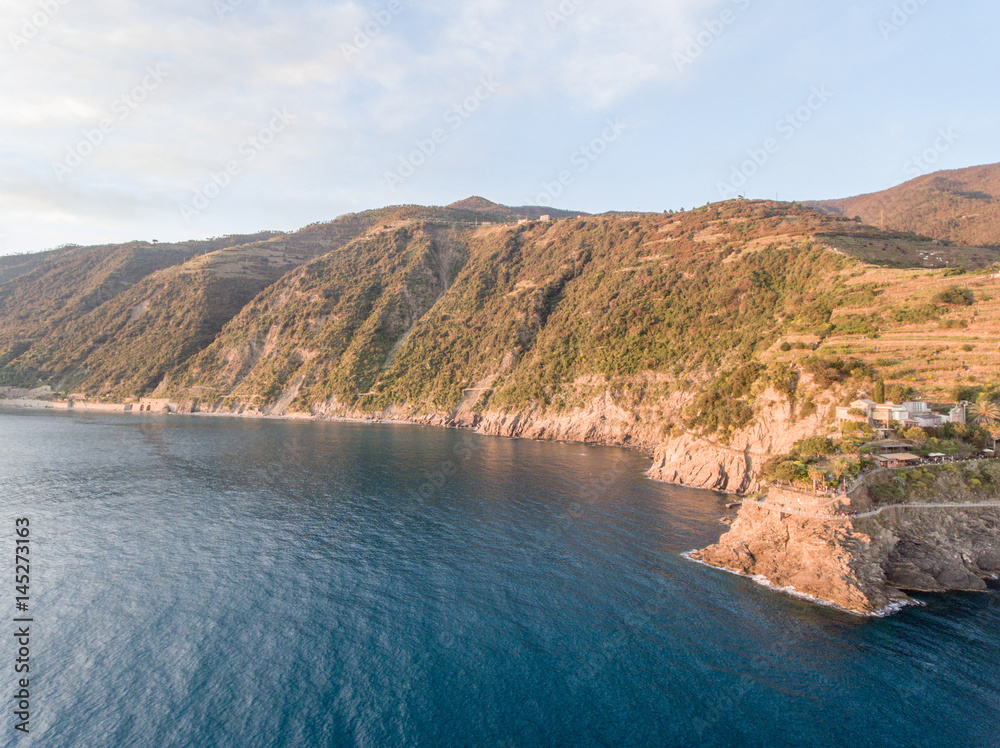 Aerial view of Five Lands - Cinque Terre - Italy