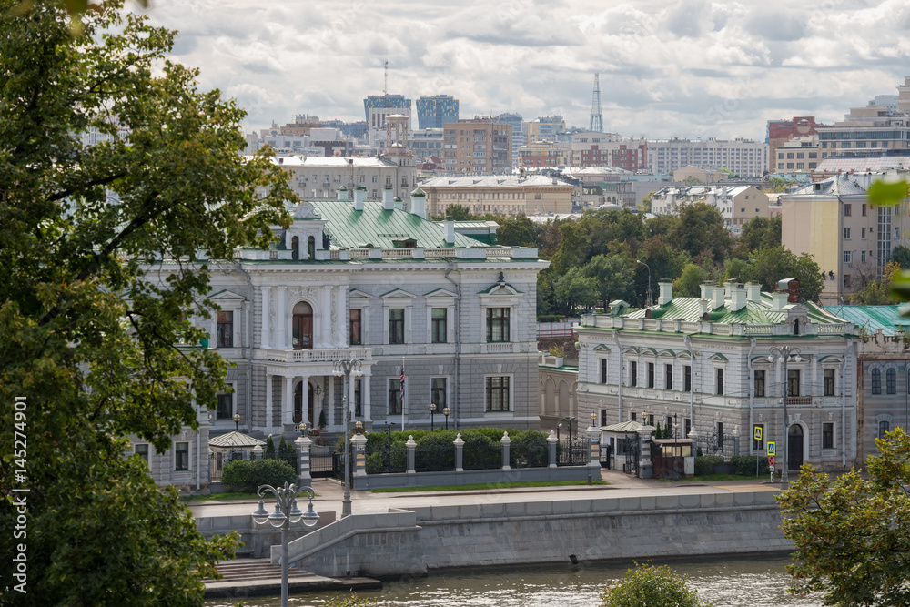 View of the Sofia Embankment and the British Embassy from the territory the Moscow Kremlin