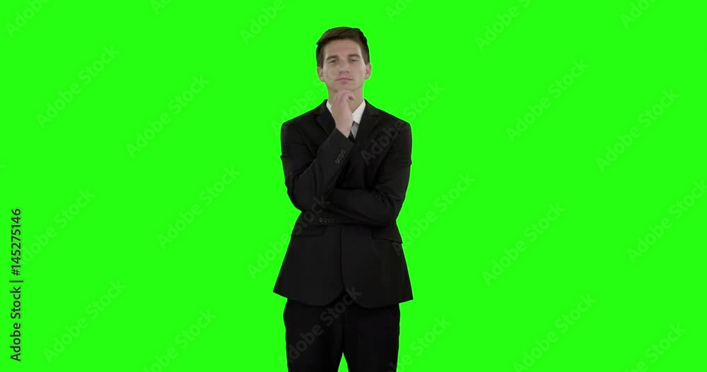 Businessman using futuristic digital screen Businessman using futuristic digital screen