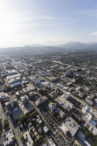 Aerial view of Pasadena near Los Angeles  California.