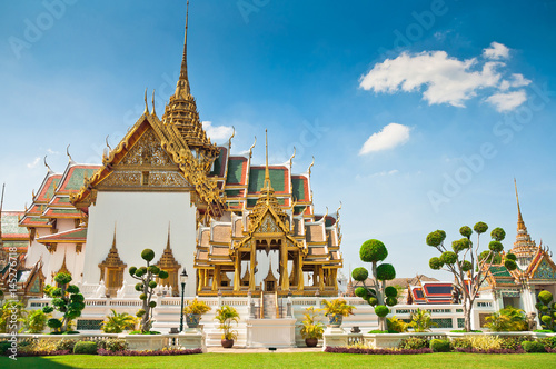 Traditional Thai architecture, Grand Palace Bangkok or Wat Phrasrirattana Sasadaram (Wat Phra Kaeo),Thailand photo