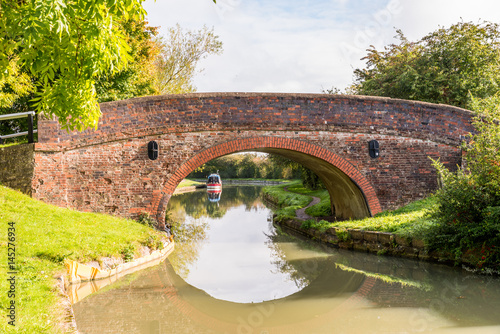 Morning view bridge over canal England United Kingdom © Jevanto Productions