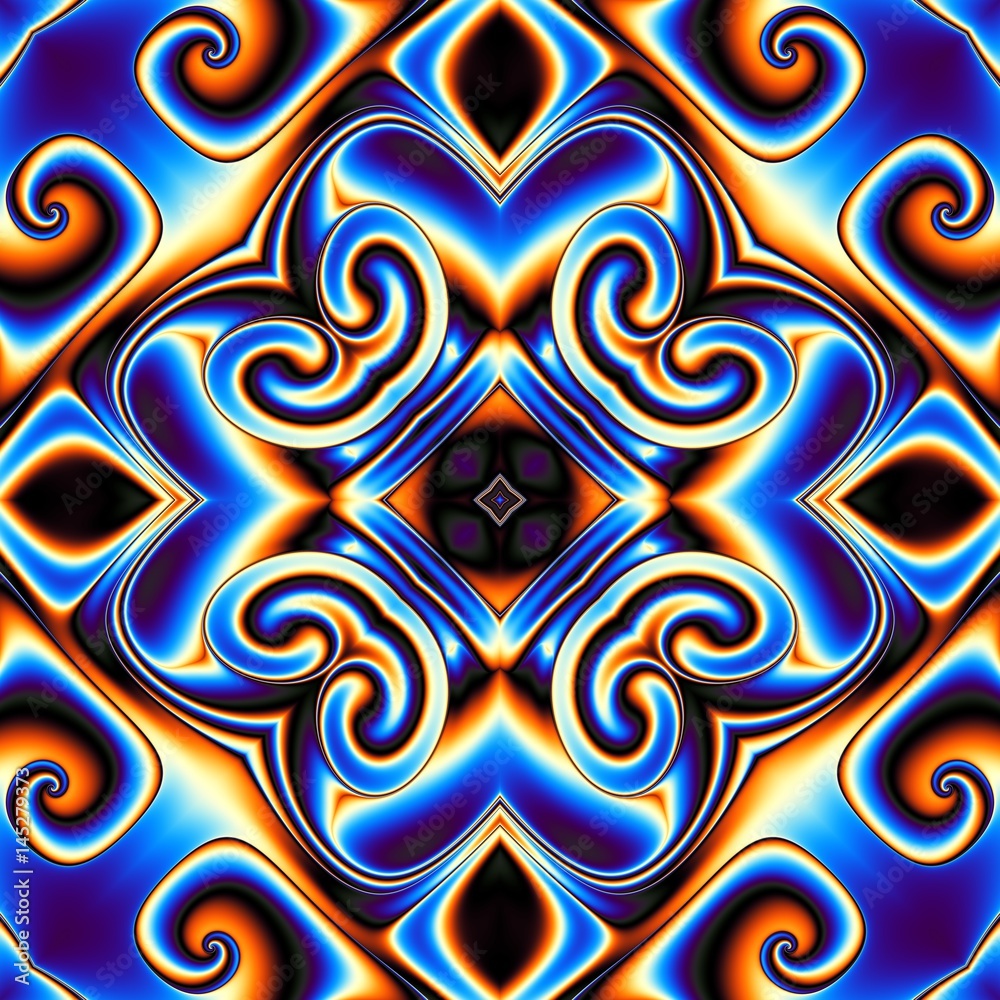Abstract square background. Symmetric retro decorative ornament pattern Abstract square background. Symmetric retro decorative ornament pattern
