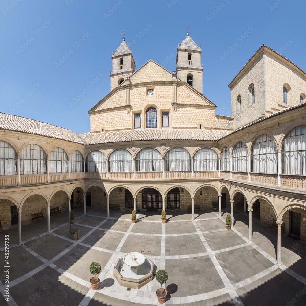 Hospital de Santiago Courtyard in Úbeda  (Cultural heritage of Humanity city), Jaén, Spain. World Heritage Site of Unesco.