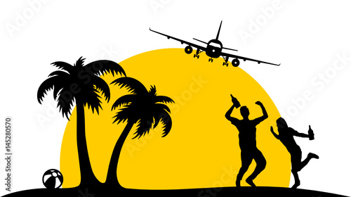 Silhouette Strand Party