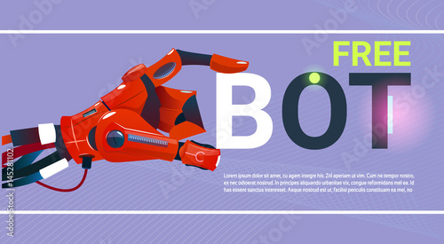 Chat Bot Free Robot Virtual Assistance Of Website Or Mobile Applications, Artificial Intelligence Concept Flat Vector Illustration