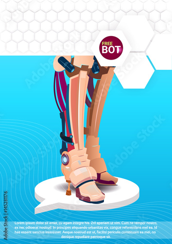 Chat Bot Free Robot Virtual Assistance Of Website Or Mobile Applications, Artificial Intelligence Concept Flat Vector Illustration
