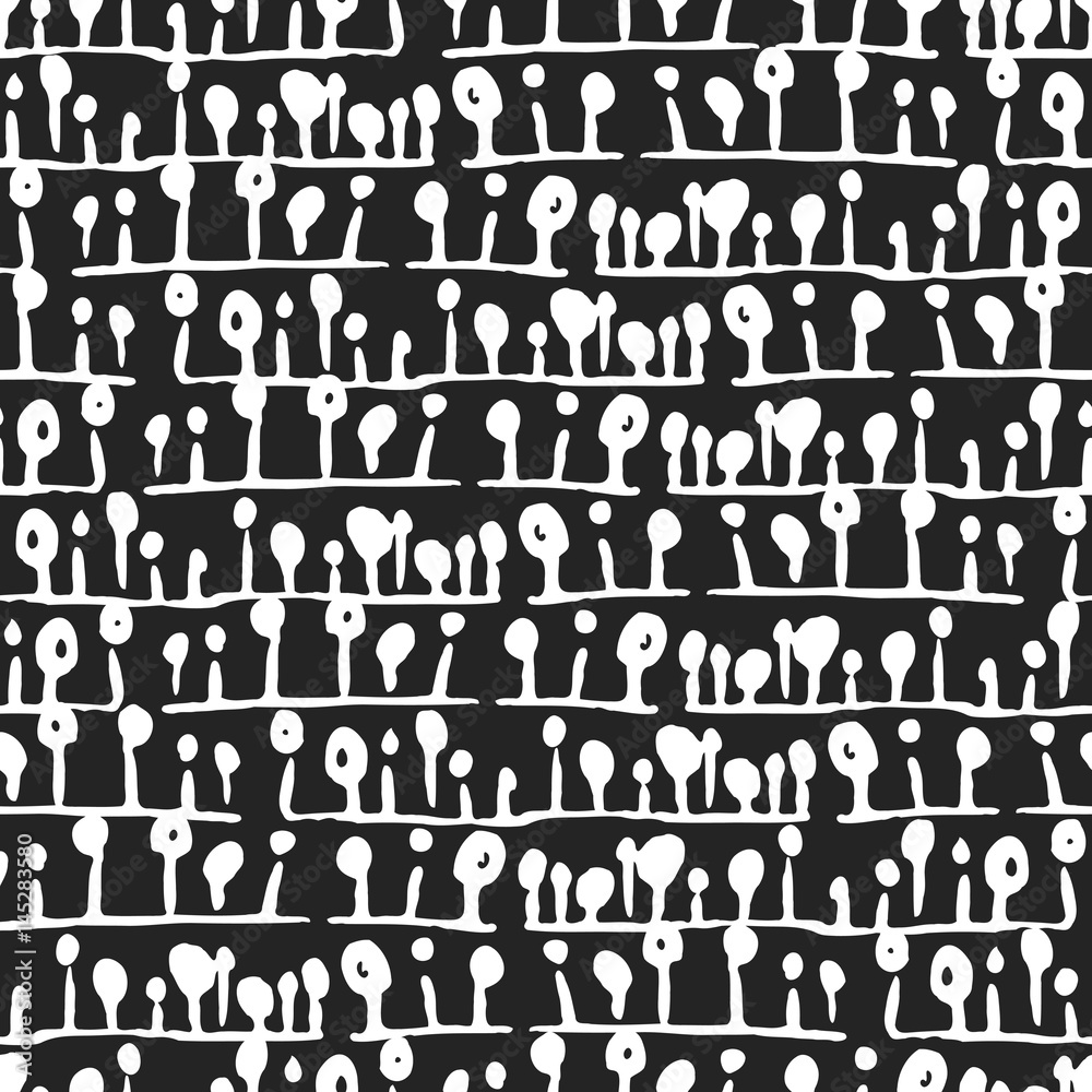 Decorative hand drawn seamless pattern. Decorative hand drawn seamless pattern.