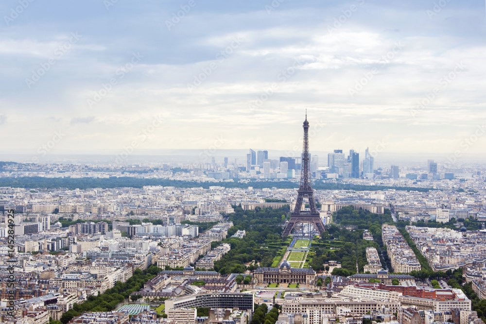view on Eiffel tower in Paris