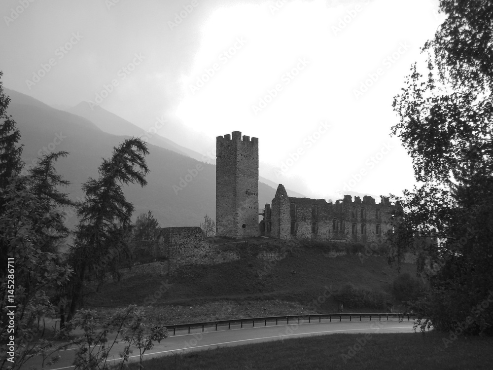beautiful castel belfort ruin in italy beautiful castel belfort ruin in italy