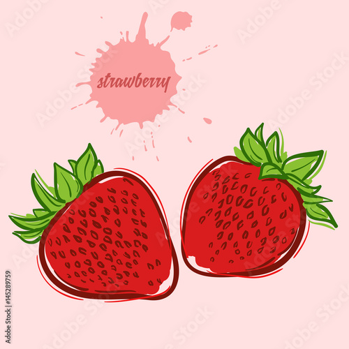hand draw of strawberry
