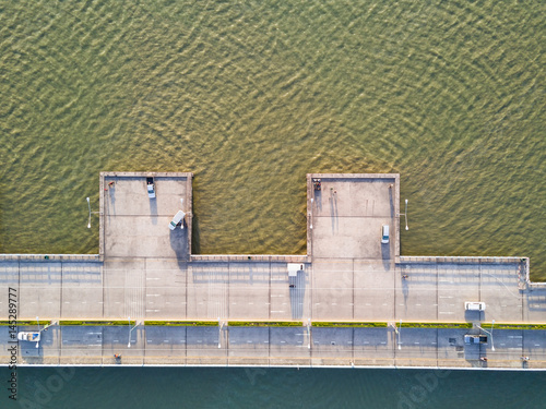 Coastal bridge in Chonburi photo