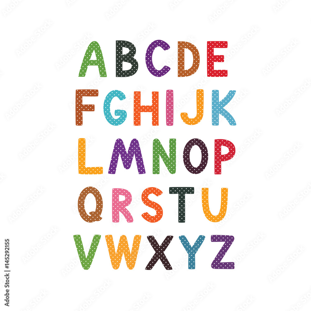 Vector cartoon alphabet white background. Cute abc design for book cover, poster, card, print on baby's clothes, pillow etc. Vector cartoon alphabet white background. Cute abc design for book cover, poster, card, print on baby's clothes, pillow etc.