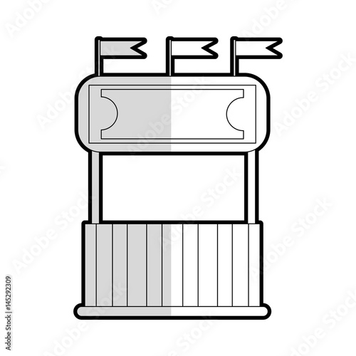 carnival or fair booth icon image vector illustration design 