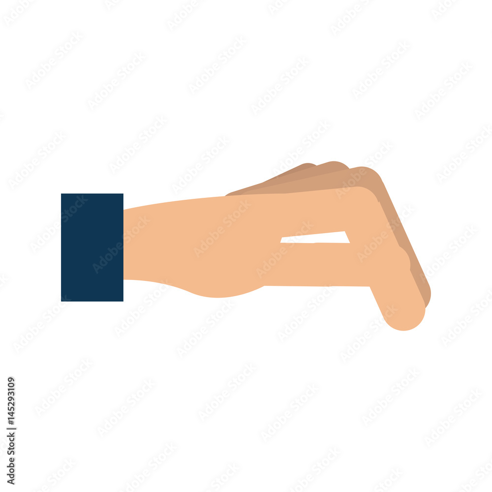 human hand icon over white background. colorful design. vector illustration human hand icon over white background. colorful design. vector illustration