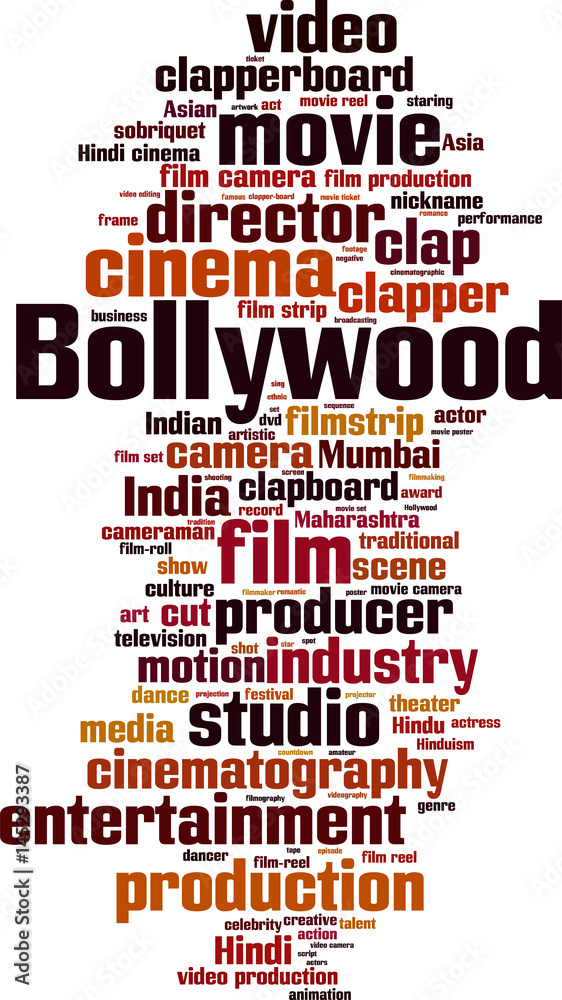 Obraz premium Bollywood word cloud