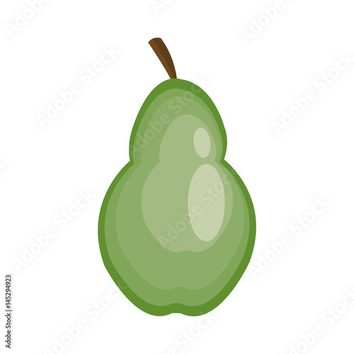pear fruit icon over white background. colorful design. vector illustration