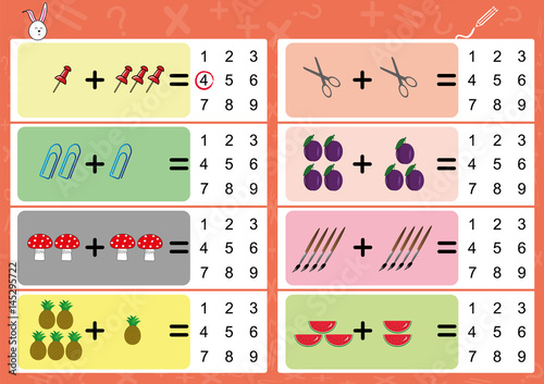 addition the object and write the correct answer