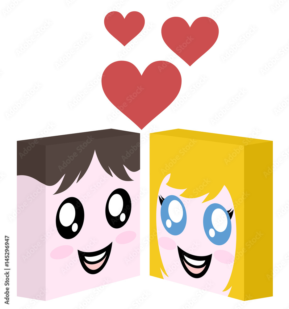 Fototapeta premium funny love icon